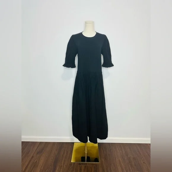 Sea NY Willa Smocking Puff Sleeve Dress